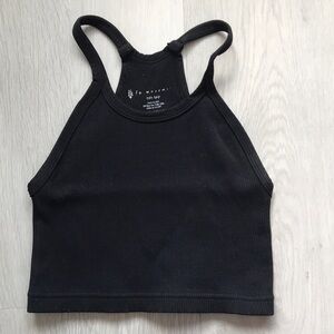 FREE PEOPLE WOMENS RACERBACK TANK TOP RIBBED CROP SMALL